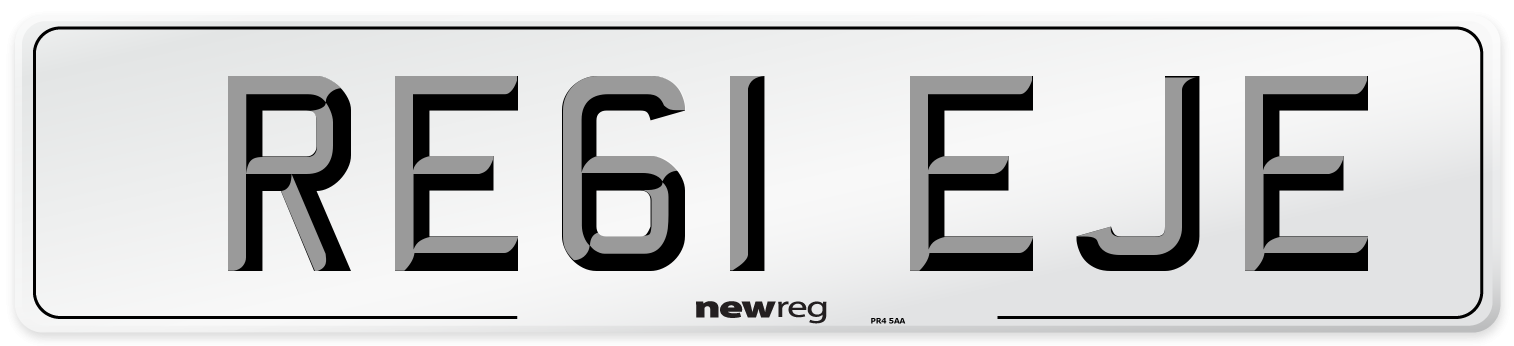 RE61 EJE Number Plate from New Reg